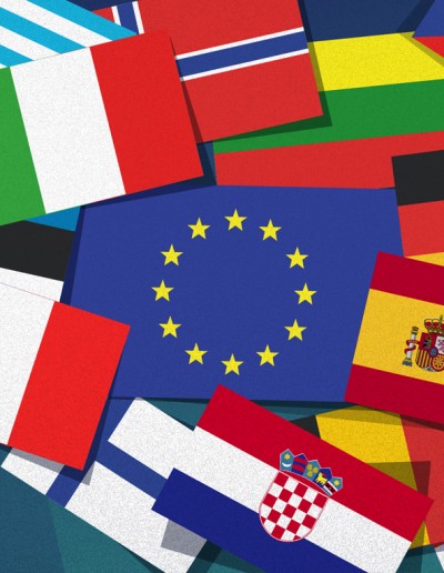 Bandiere dei paesi europei